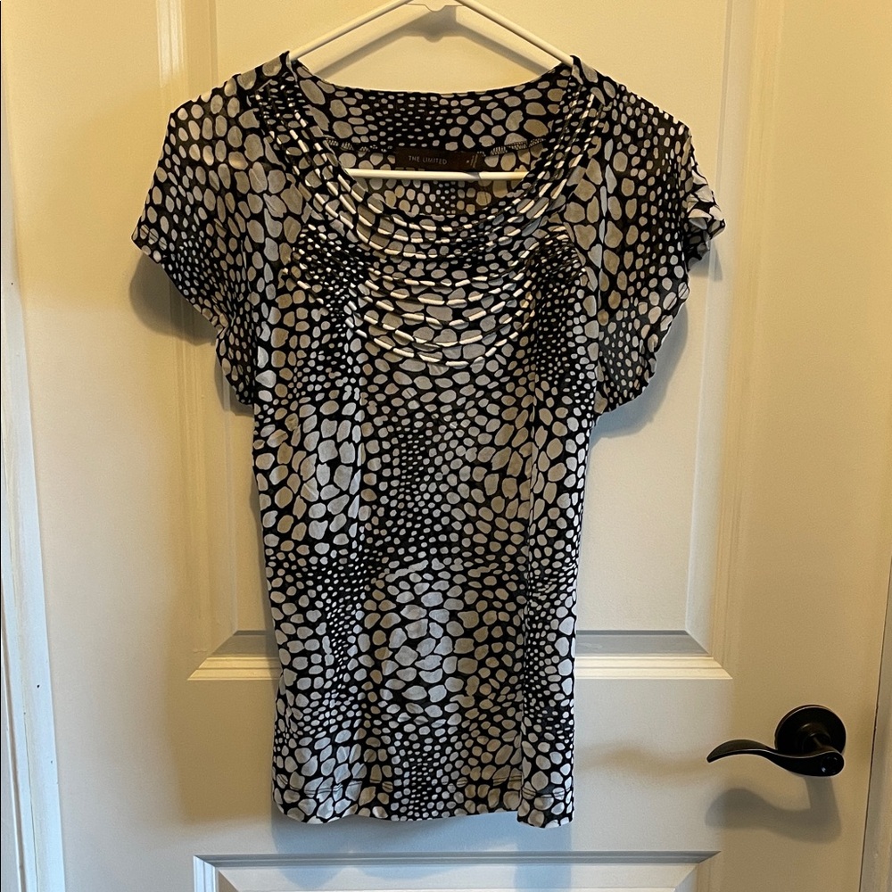 The Limited Black and White Patterned Top